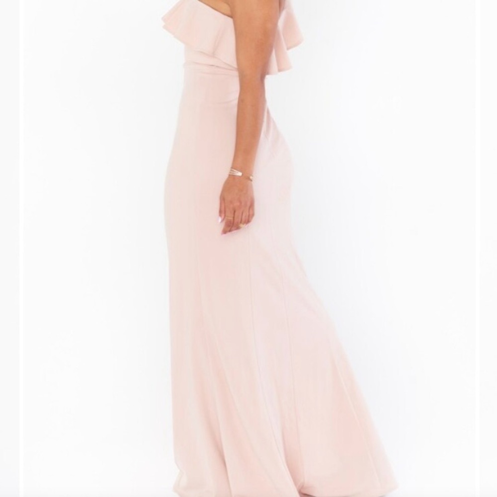 Show Me Your Mumu Florentine One Shoulder Dusty Blush Stretch Dress - Small NWT - Picture 3 of 4